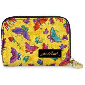 9853 RFID Secure Armored Zipper Wallet by Laurel Burch Flutterbyes